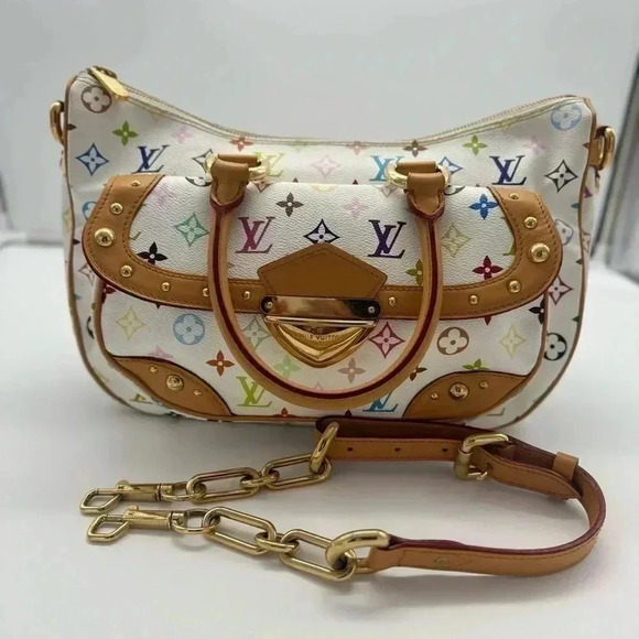 LOUIS VUITTON RITA WHITE MULTI COLOR MONOGRAM Murakami w/ 🆓 ENTRUPY - Picture 7 of 17